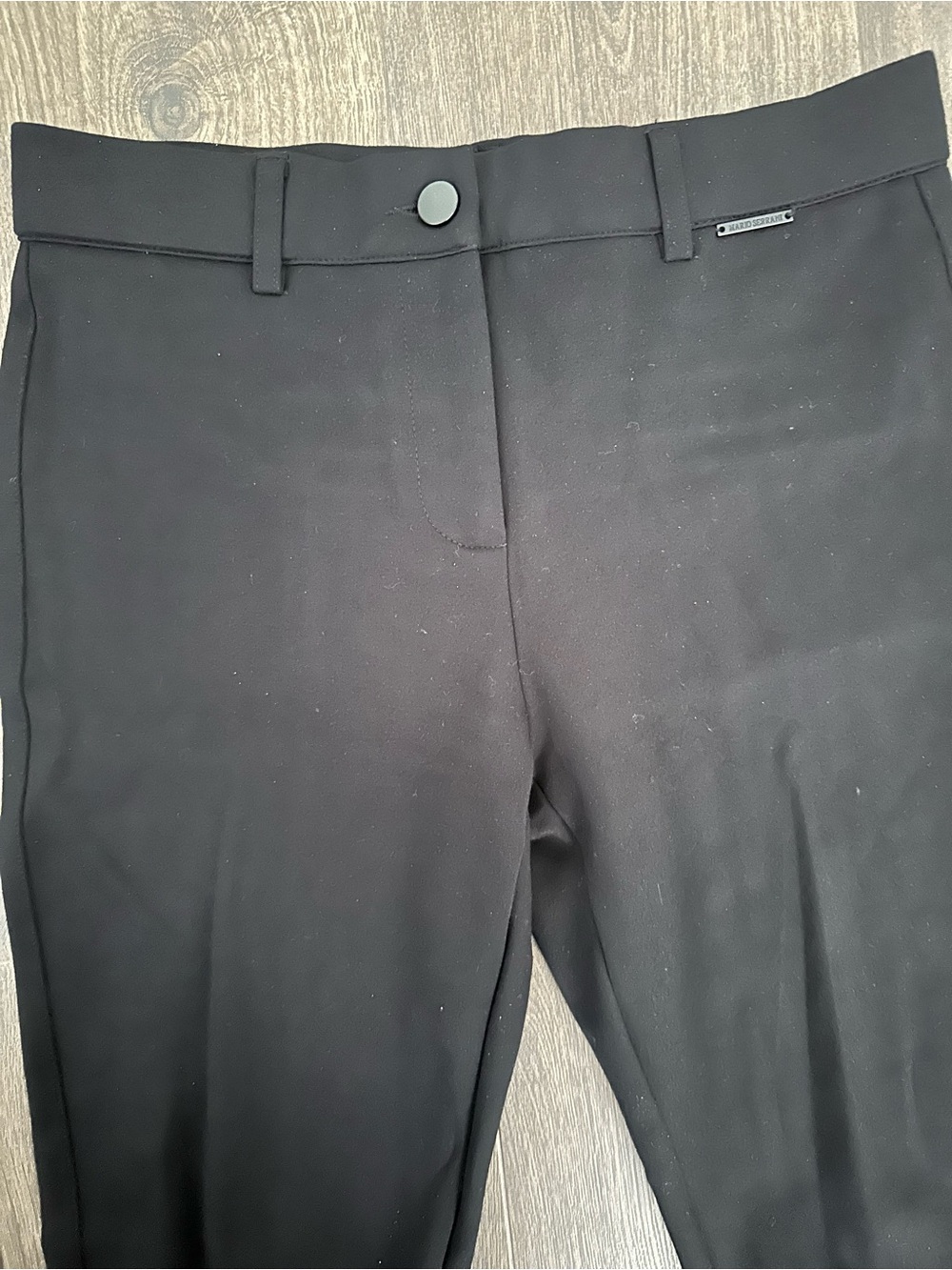 Mario Serrani Black Slim Dress Pants - Picture 2 of 5